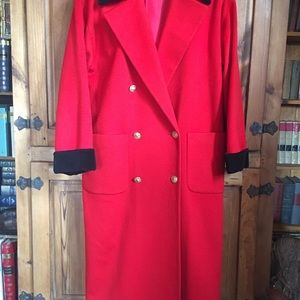 Christian Dior Red 100%Wool Size 10 Coat